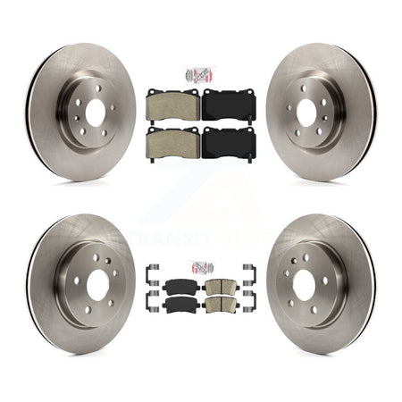 Front Semi-Metallic Rear Ceramic Pads And Disc Brake Rotors Kit For Cadillac XTS K8A-106320