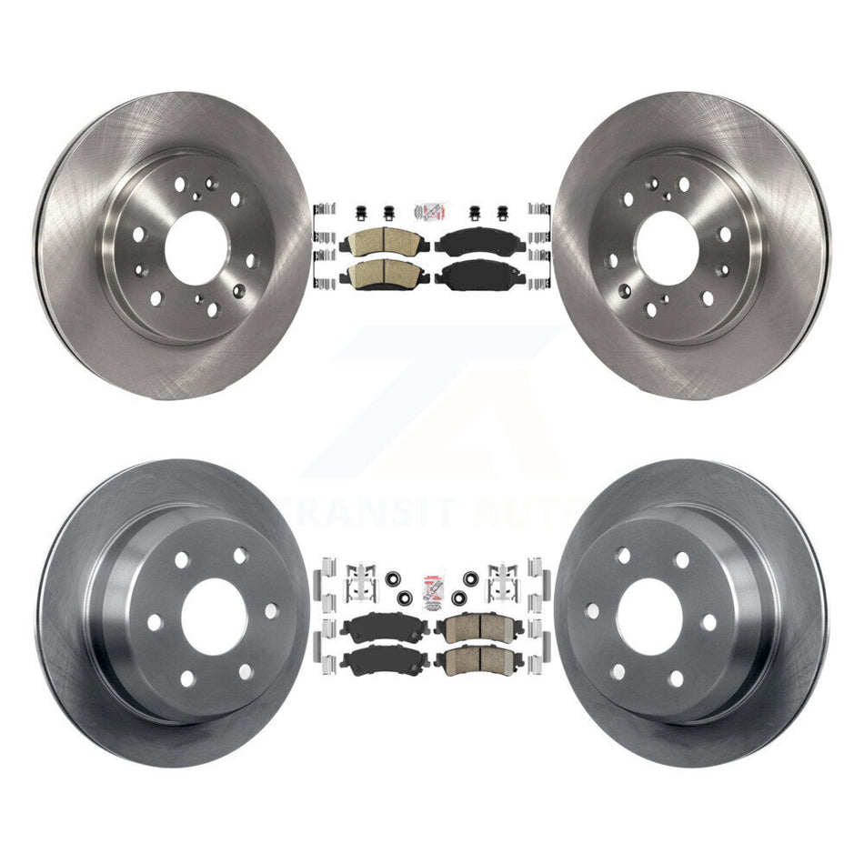 Front Rear Ceramic Pad & Brake Rotors Kit For Chevrolet Silverado 1500 GMC Sierra Classic K8A-106322