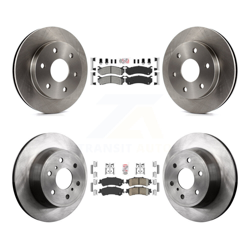 Front Semi-Metallic Rear Ceramic Pad And Disc Brake Rotor Kit For GMC Sierra 1500 Classic K8A-106329