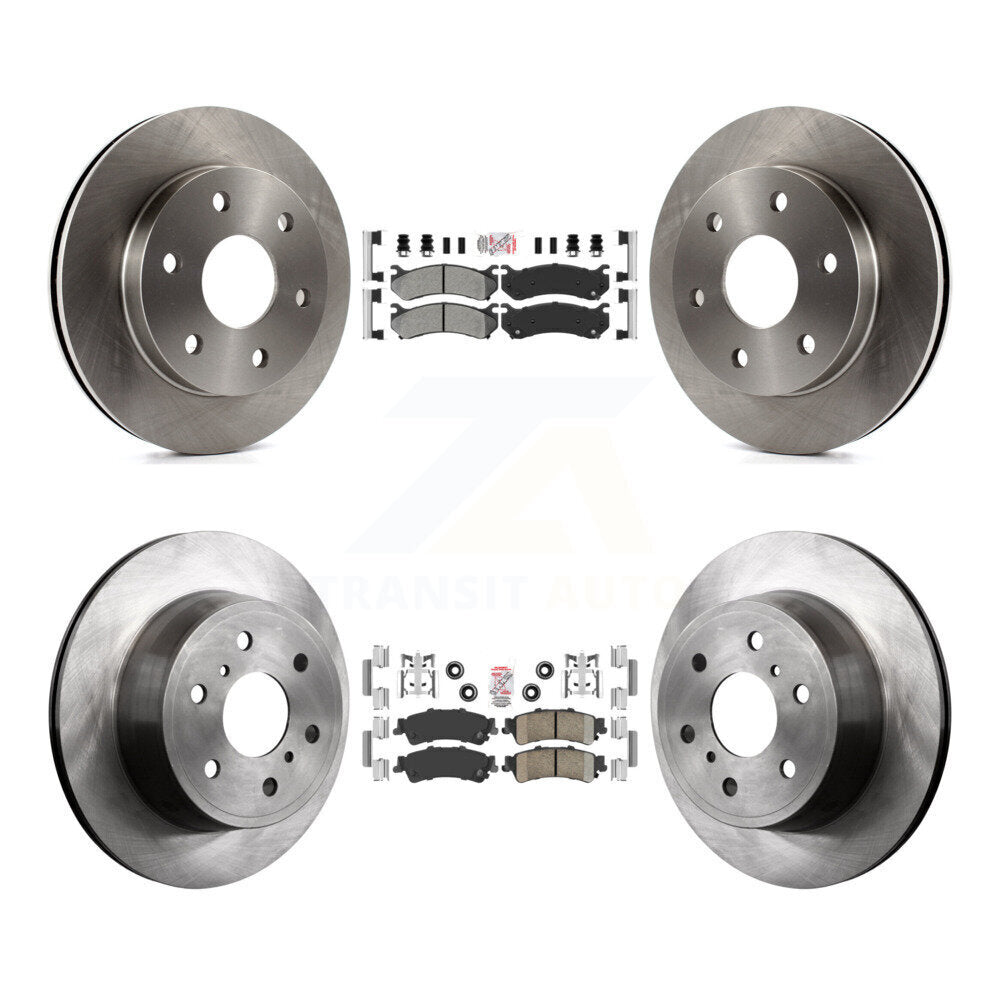 Front Semi-Metallic Rear Ceramic Pad And Disc Brake Rotor Kit For GMC Sierra 1500 Classic K8A-106330