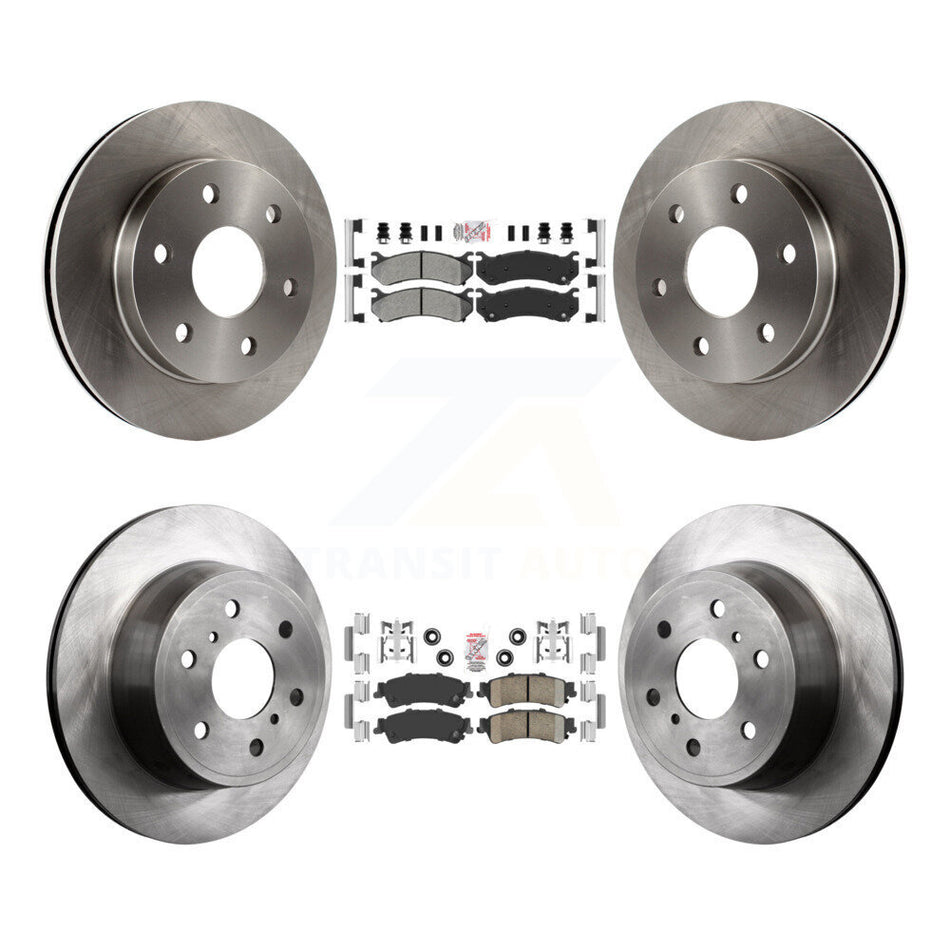 Front Semi-Metallic Rear Ceramic Pad And Disc Brake Rotor Kit For GMC Sierra 1500 Classic K8A-106330