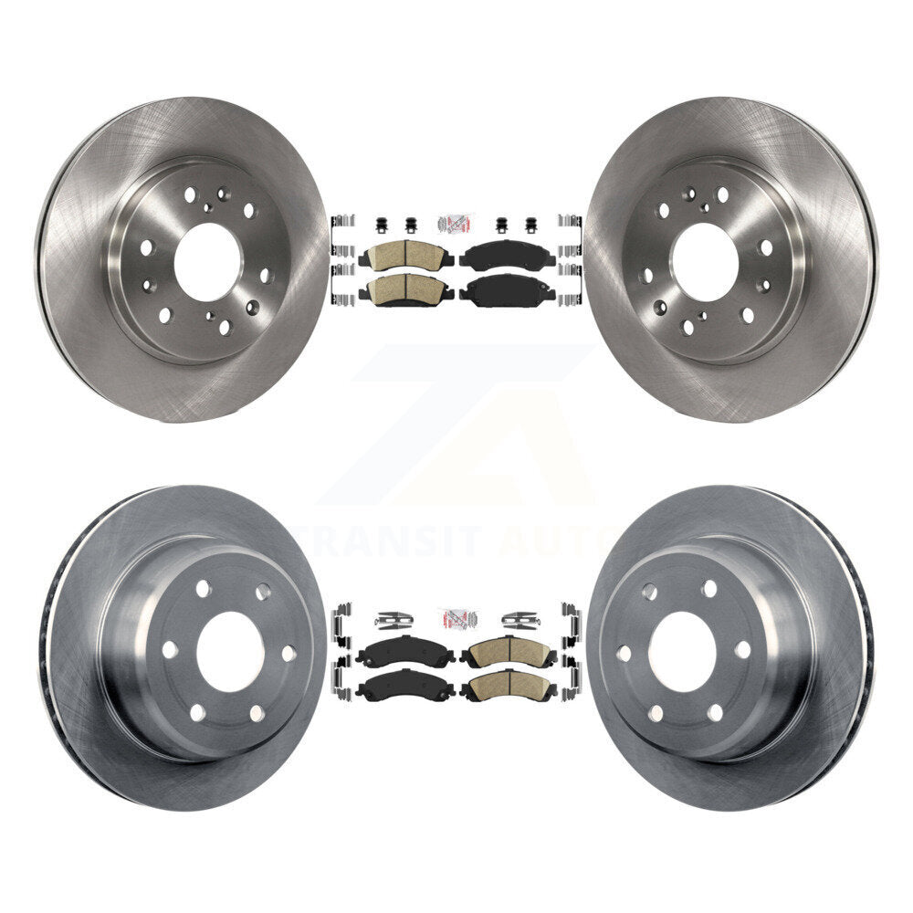Front Rear Ceramic Pad Brake Rotors Kit For 2005-2006 Chevrolet Silverado 1500 GMC Sierra K8A-106337