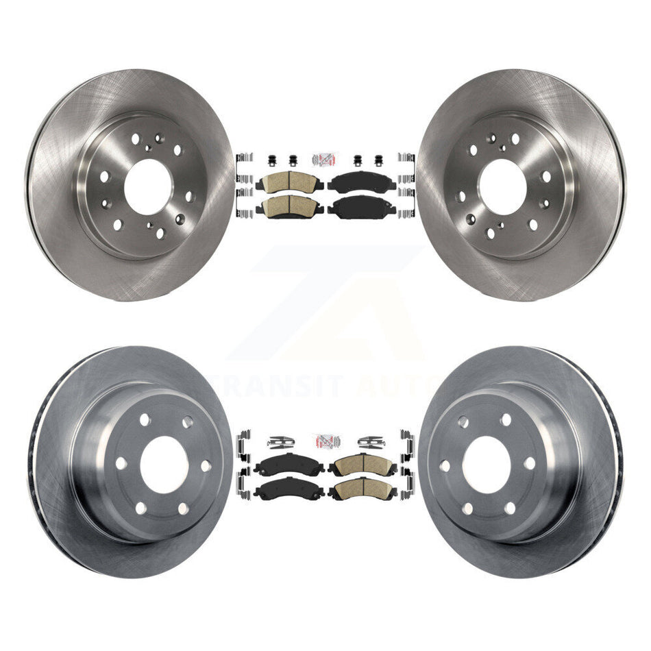 Front Rear Ceramic Pad Brake Rotors Kit For 2005-2006 Chevrolet Silverado 1500 GMC Sierra K8A-106337