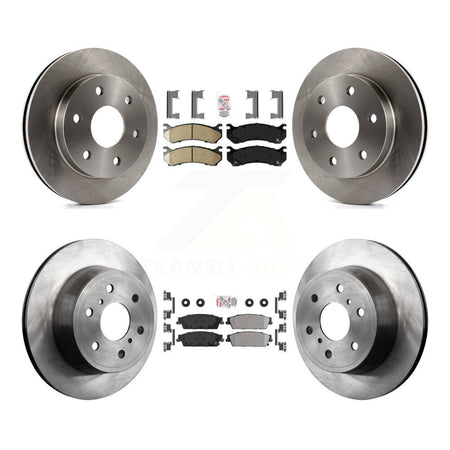 Front Ceramic Rear Semi-Metallic Pad & Disc Brake Rotors Kit For Chevrolet Silverado 1500 K8A-106340
