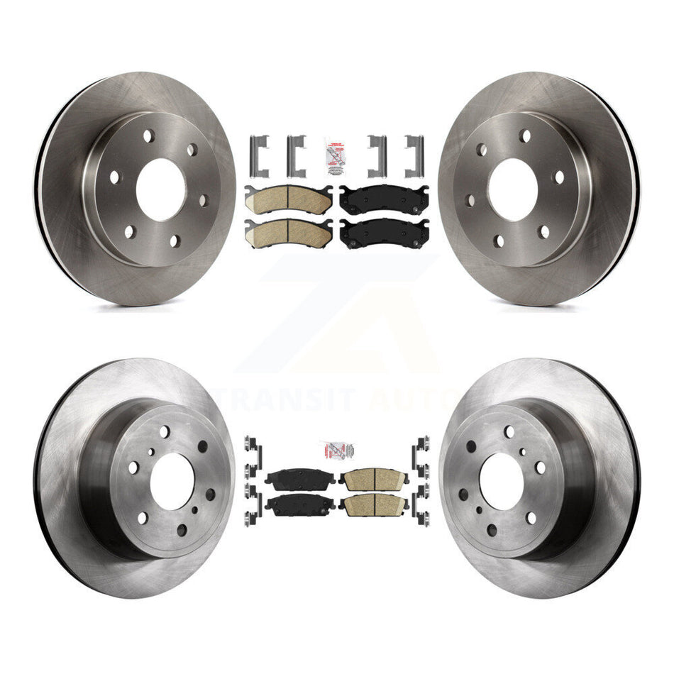 Front Rear Ceramic Pad Brake Rotor Kit For 2007 Chevrolet Silverado 1500 Disc rear brakes K8A-106341