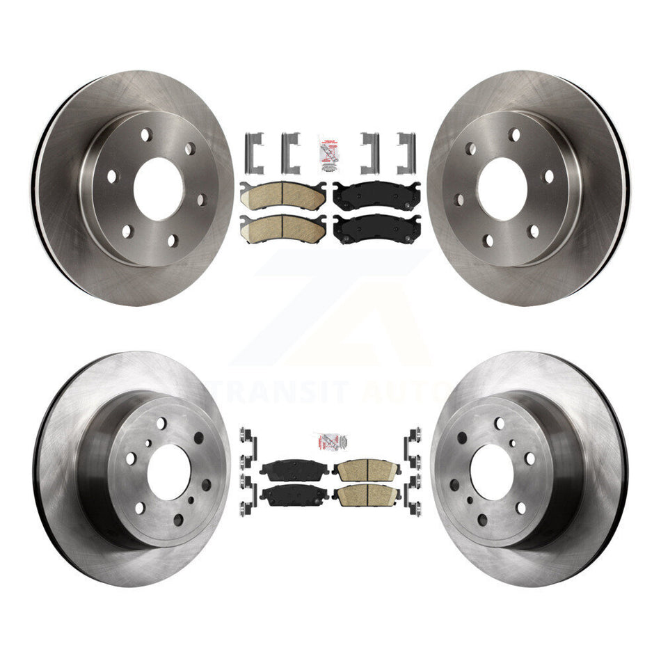 Front Rear Ceramic Pad Brake Rotor Kit For 2007 Chevrolet Silverado 1500 Disc rear brakes K8A-106341
