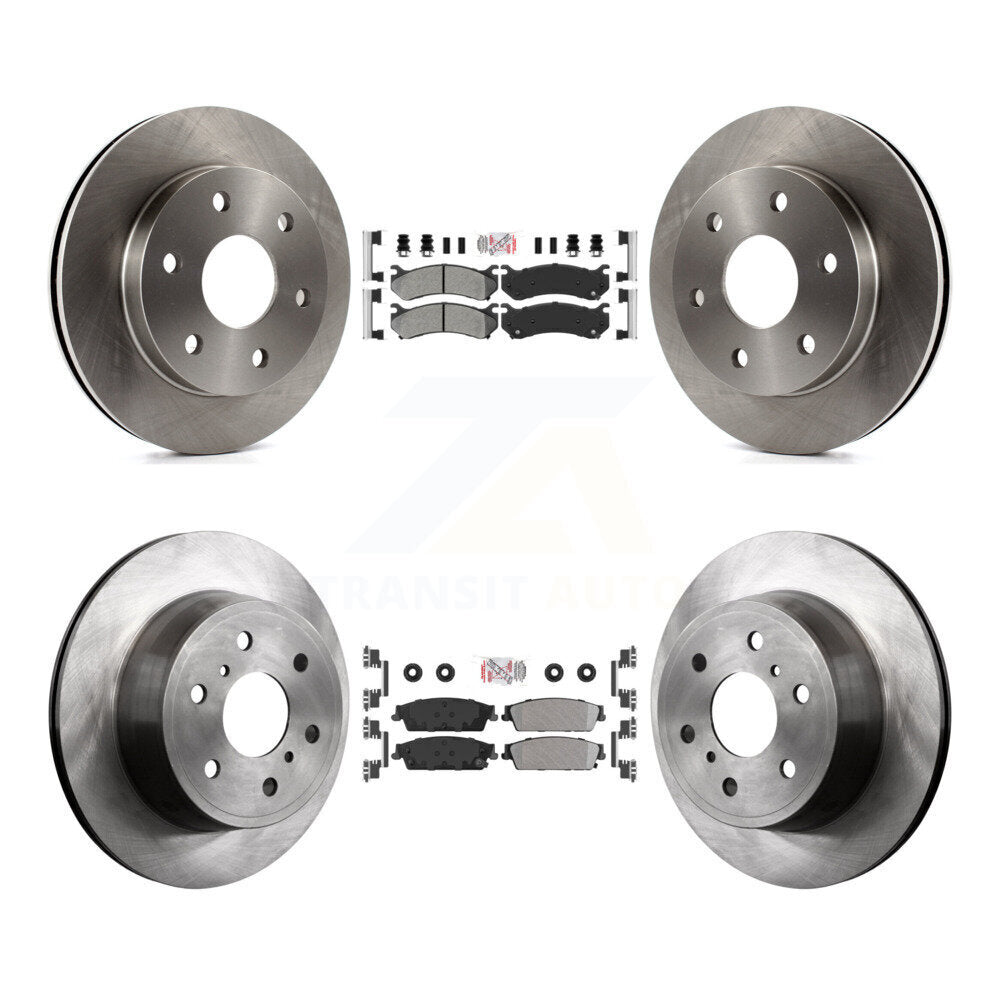 Front Rear Semi-Metallic Pads And Disc Brake Rotors Kit For Chevrolet Silverado 1500 K8A-106342