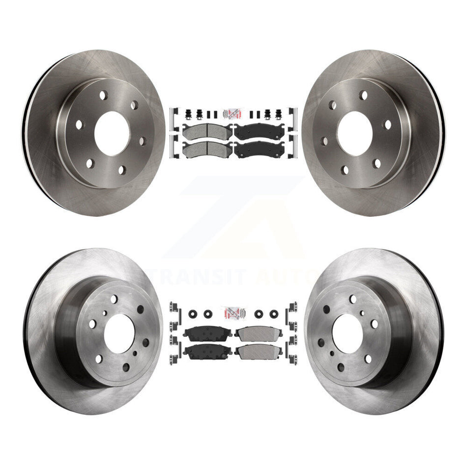 Front Rear Semi-Metallic Pads And Disc Brake Rotors Kit For Chevrolet Silverado 1500 K8A-106342