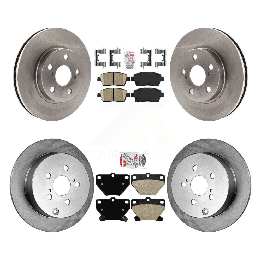Front Ceramic Rear Semi-Metallic Pads And Disc Brake Rotors Kit For 2000 Toyota Celica GT K8A-106354