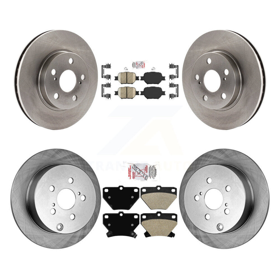Front Ceramic Rear Semi-Metallic Pads And Disc Brake Rotors Kit For 2001 Toyota Celica GT K8A-106355