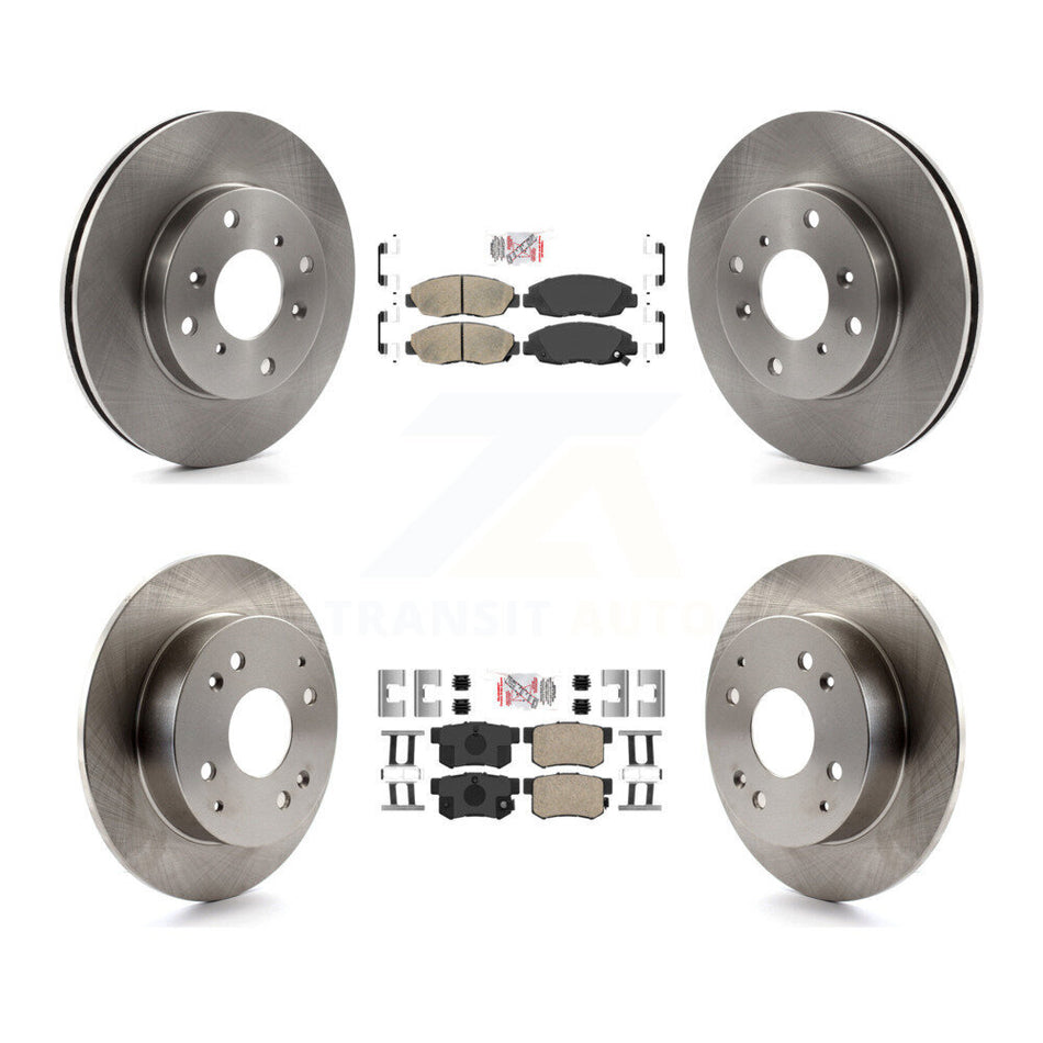 Front Rear Ceramic Pad & Disc Brake Rotors Kit For 1998-2002 Honda Accord Sedan with 2.3L K8A-106356