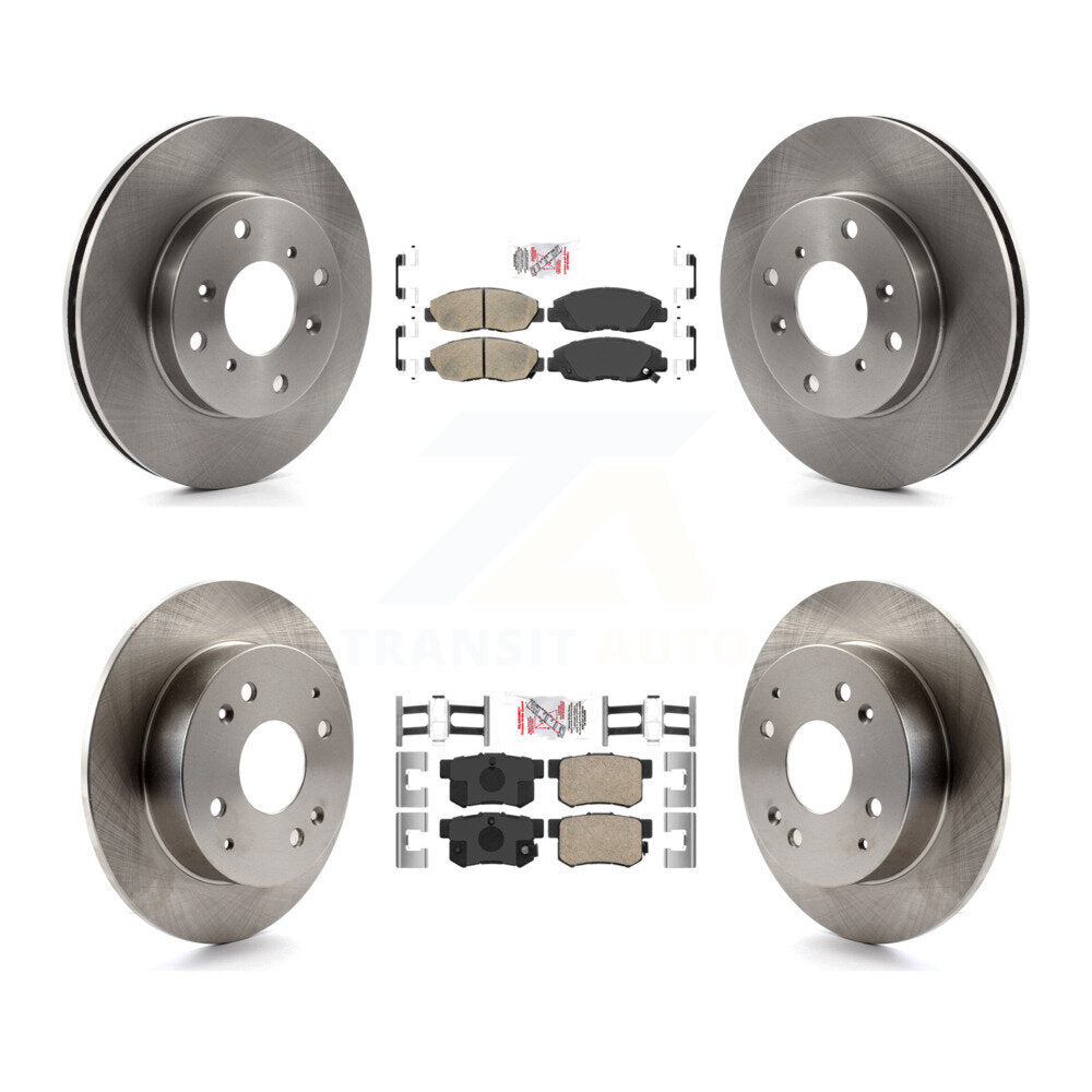 Front Rear Ceramic Pad & Disc Brake Rotors Kit For 1998-2002 Honda Accord Sedan with 2.3L K8A-106357