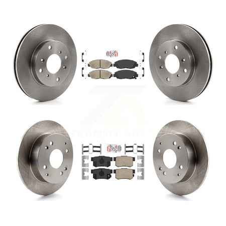 Front Rear Ceramic Pad & Disc Brake Rotors Kit For 1998-2002 Honda Accord Sedan with 2.3L K8A-106357