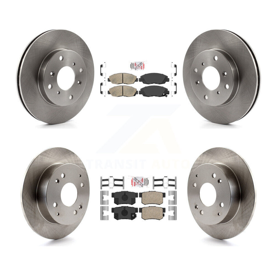 Front Rear Ceramic Pad & Disc Brake Rotors Kit For 1998-2002 Honda Accord Sedan with 2.3L K8A-106357