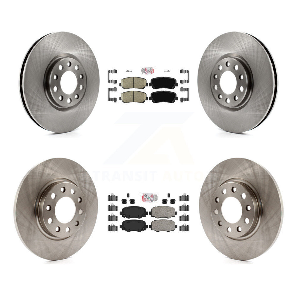 Front Rear Ceramic Pad & Brake Rotor Kit For Chrysler 200 With 305mm Diameter K8A-106363
