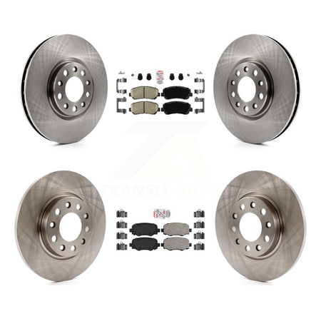 Front Rear Ceramic Pad & Brake Rotor Kit For Chrysler 200 With 305mm Diameter K8A-106364