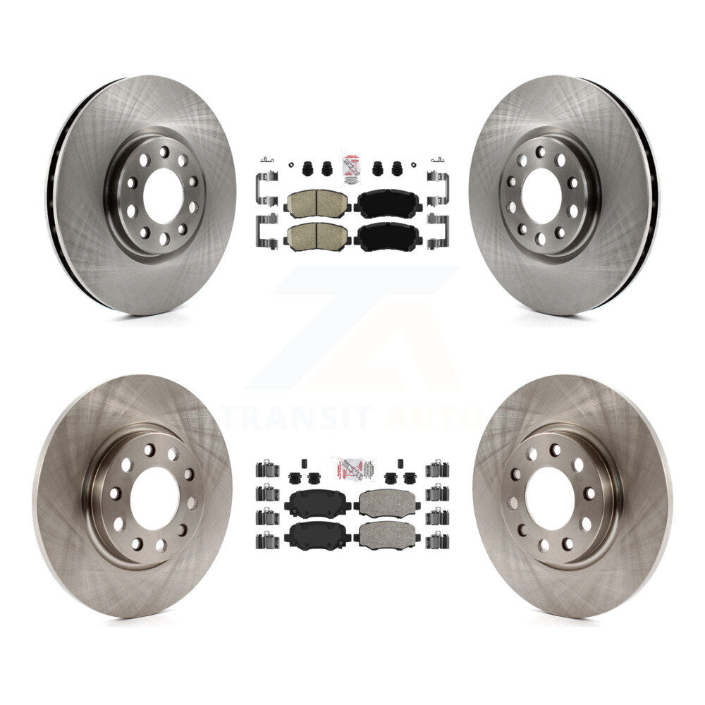 Front Rear Ceramic Pad & Brake Rotor Kit For Chrysler 200 With 305mm Diameter K8A-106365