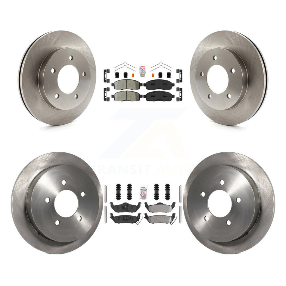 Front Rear Semi-Metallic Pads And Disc Brake Rotors Kit For 2004 Ford F-150 4WD K8A-106379