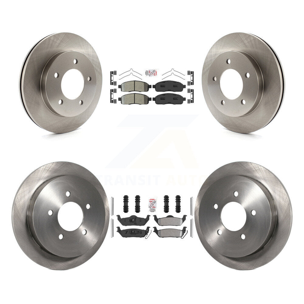 Front Rear Semi-Metallic Pads And Disc Brake Rotors Kit For 2004 Ford F-150 4WD K8A-106381
