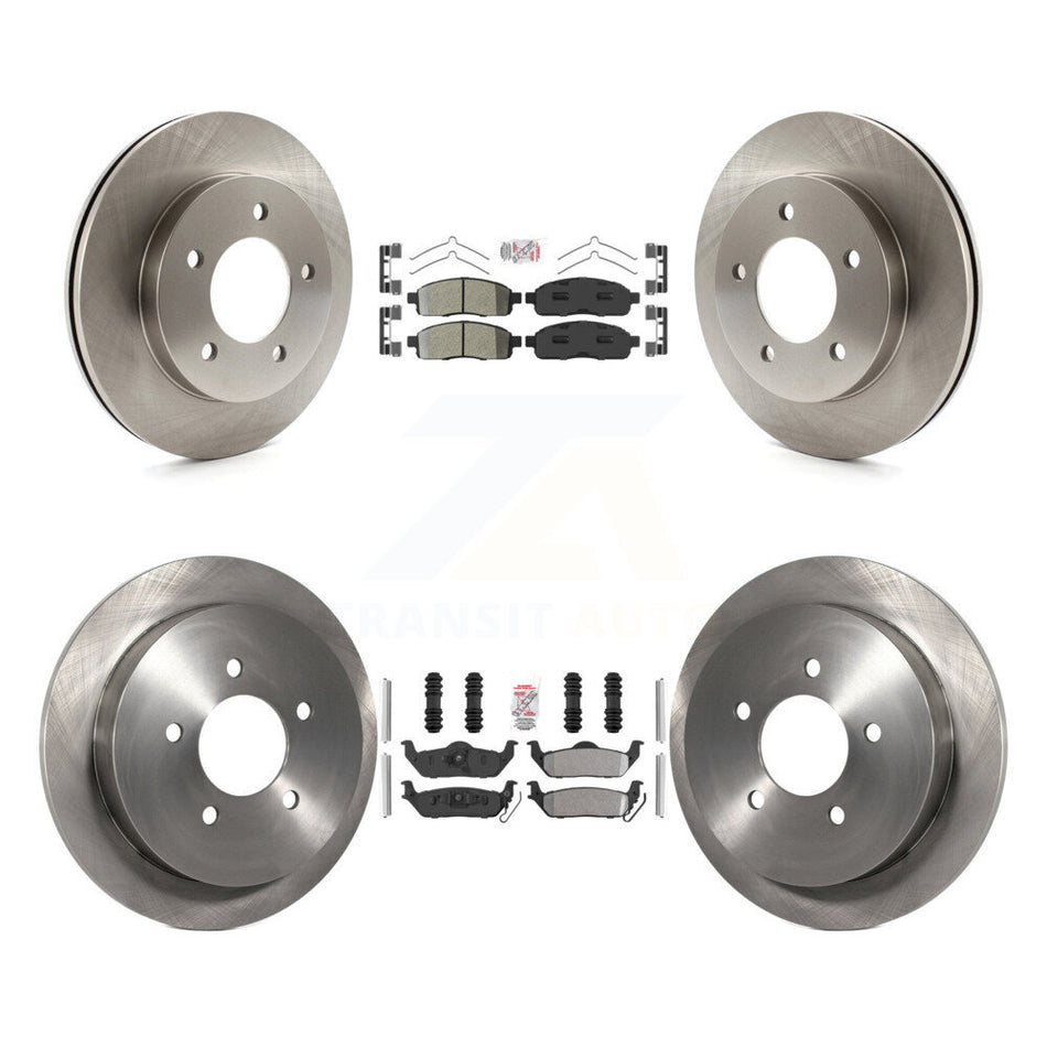 Front Rear Semi-Metallic Pads And Disc Brake Rotors Kit For 2004 Ford F-150 4WD K8A-106381
