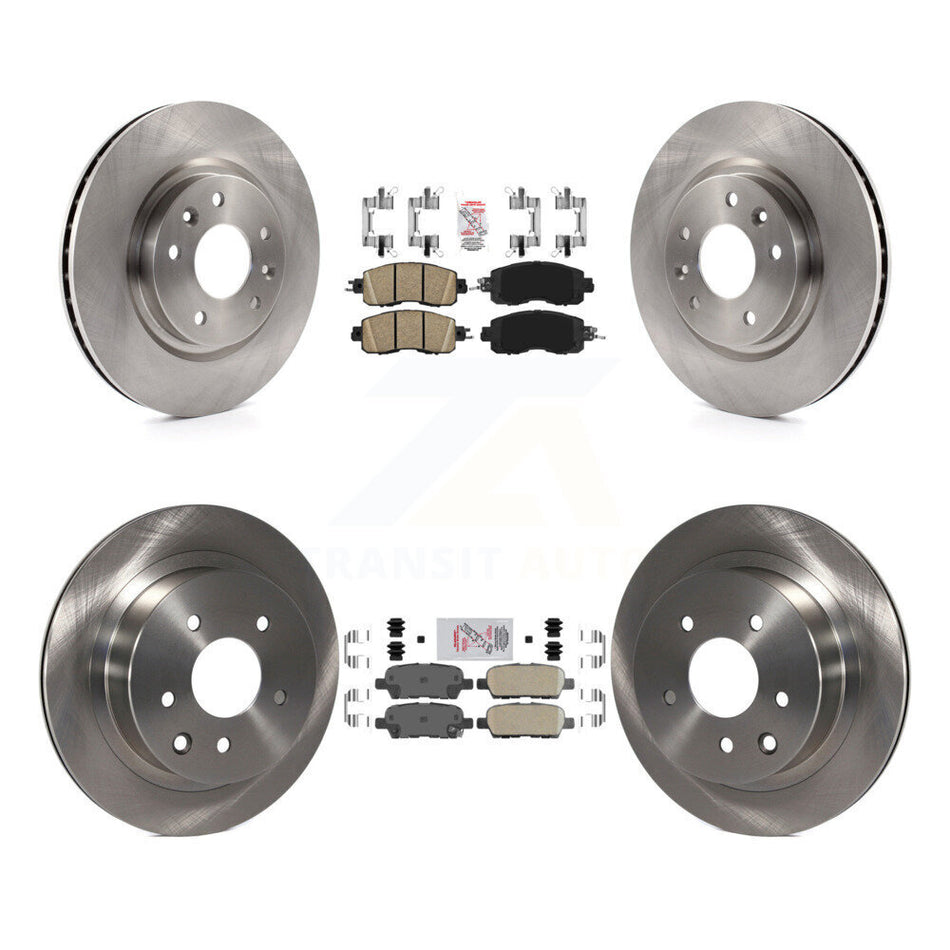 Front Rear Ceramic Pads And Disc Brake Rotors Kit For Nissan LEAF K8A-106396