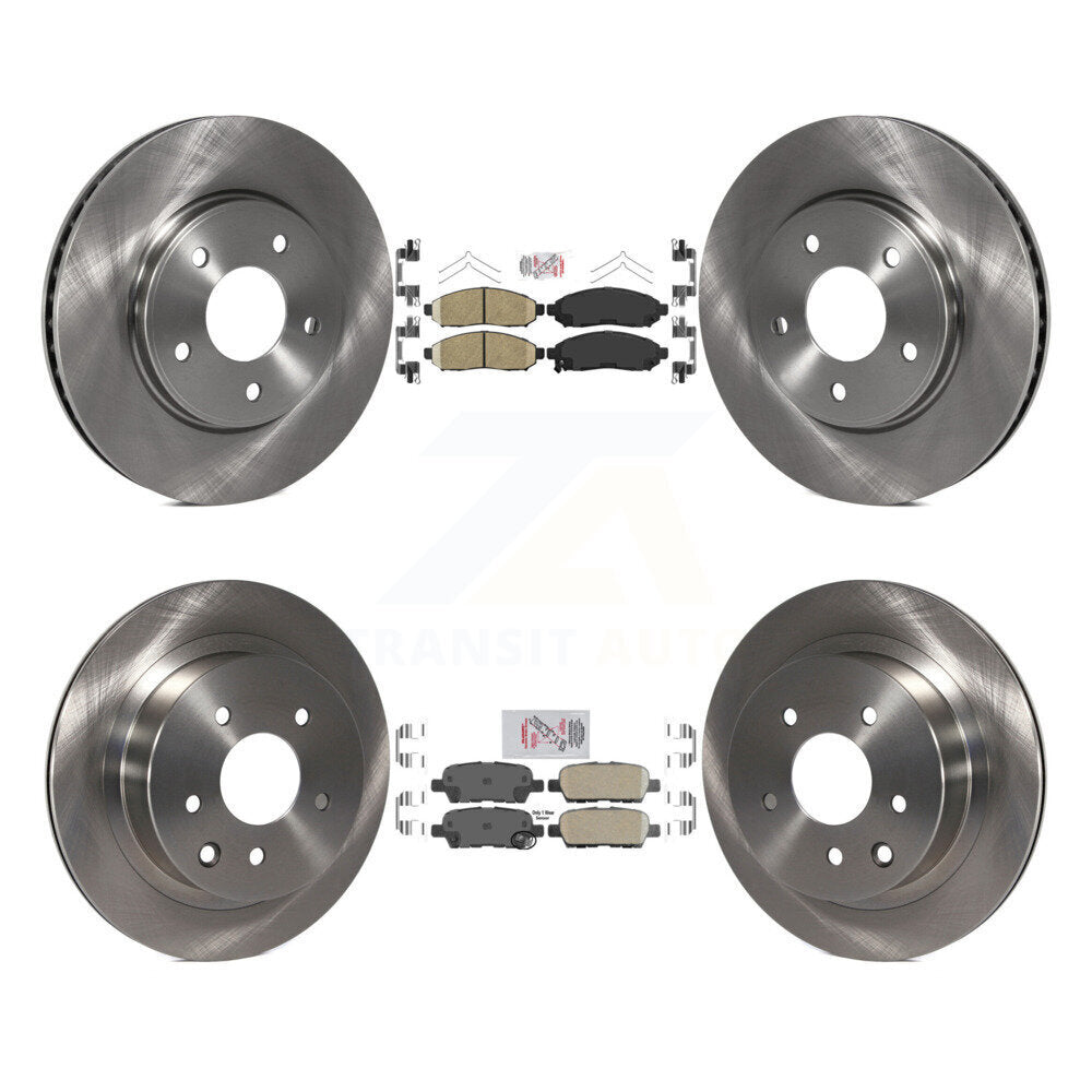 Front Rear Ceramic Pads And Disc Brake Rotors Kit For Nissan LEAF K8A-106397