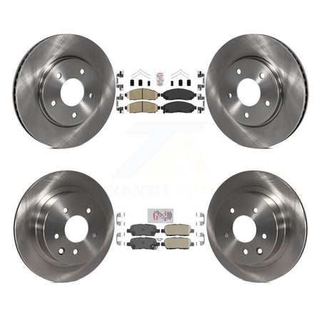 Front Rear Ceramic Pads And Disc Brake Rotors Kit For Nissan LEAF K8A-106399