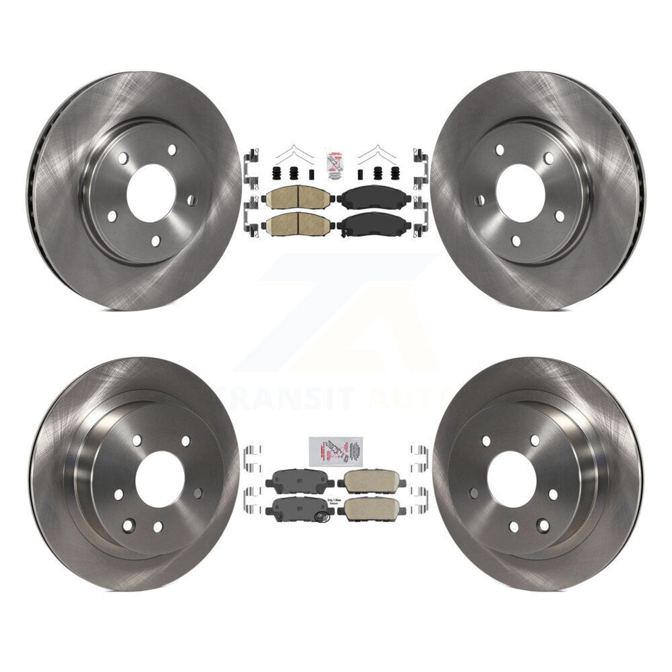 Front Rear Ceramic Pads And Disc Brake Rotors Kit For Nissan LEAF K8A-106399