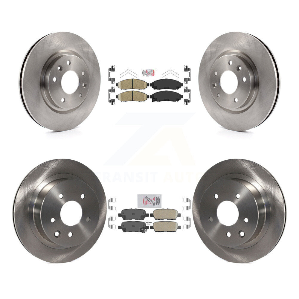 Front Rear Ceramic Pad Brake Rotors Kit For 15 Nissan LEAF Vehicles Manufactured In Japan K8A-106405