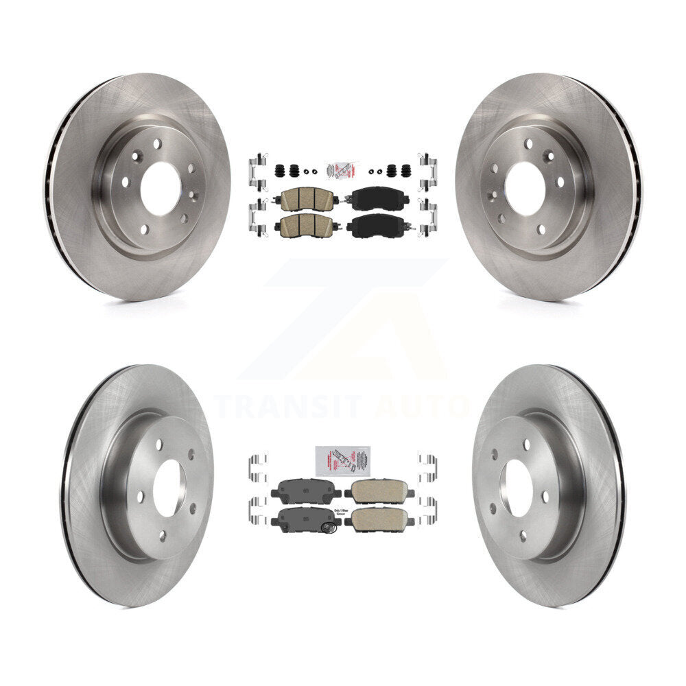 Front Rear Ceramic Pad & Brake Rotor Kit For 2017 Nissan LEAF With Electric Parking K8A-106409