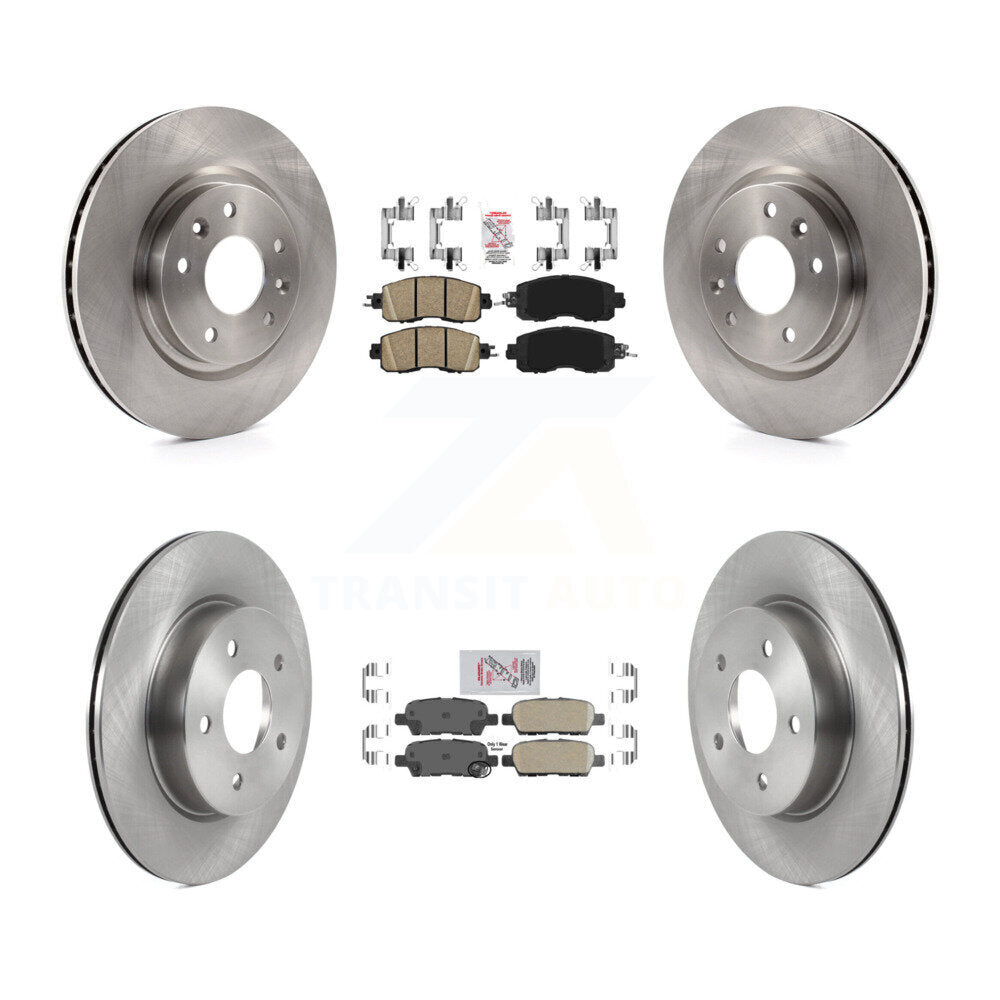 Front Rear Ceramic Pad & Brake Rotor Kit For 2017 Nissan LEAF With Electric Parking K8A-106411