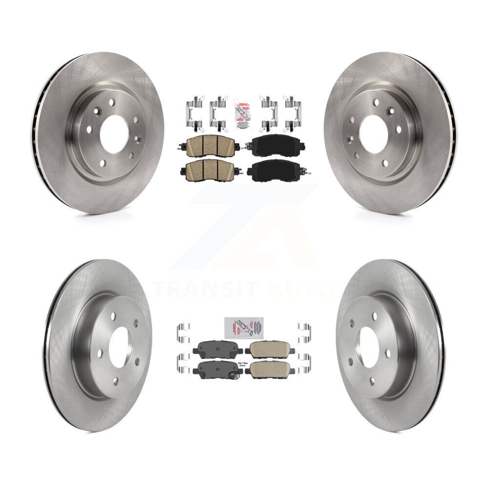 Front Rear Ceramic Pad & Brake Rotor Kit For 2017 Nissan LEAF With Electric Parking K8A-106411