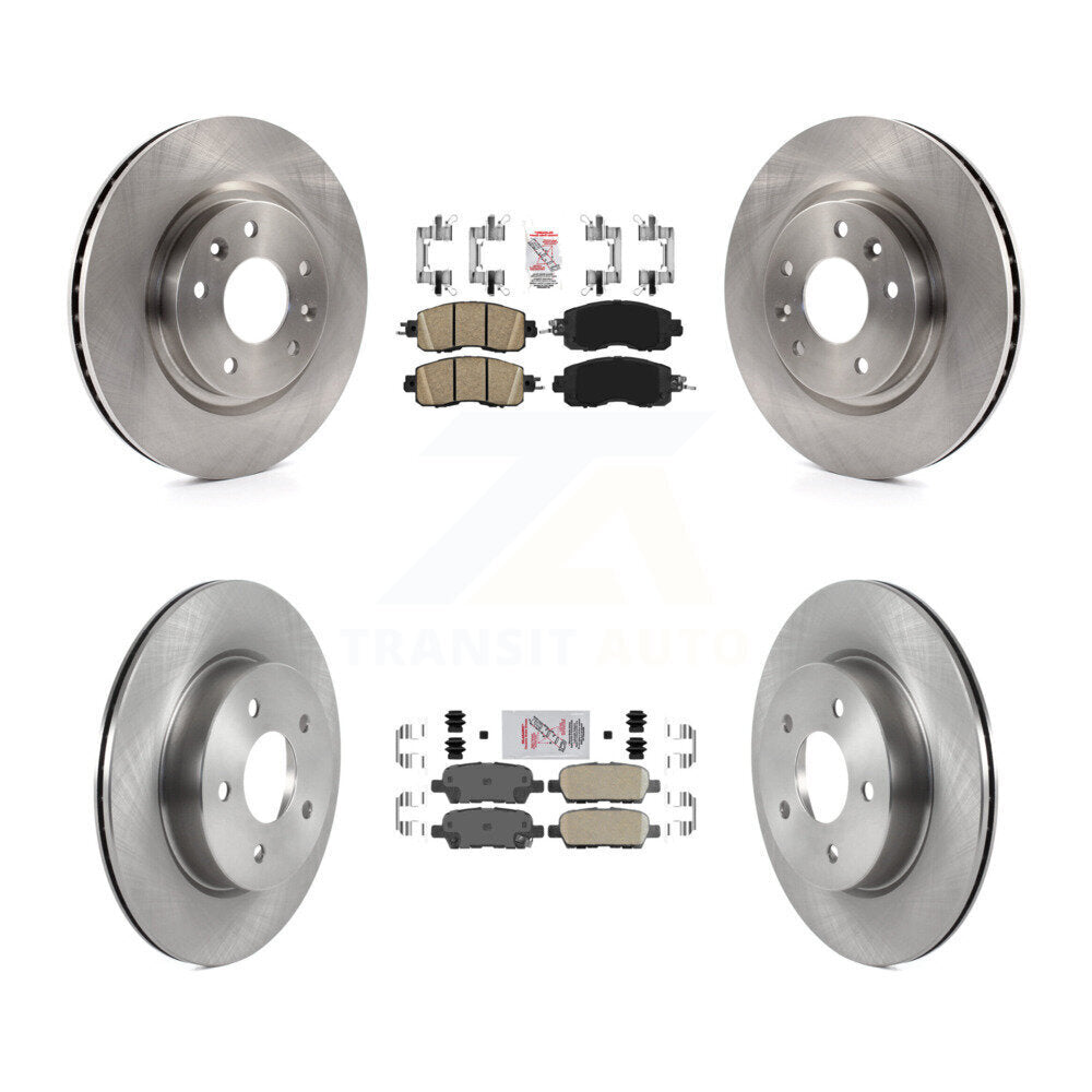 Front Rear Ceramic Pad & Brake Rotor Kit For 2017 Nissan LEAF With Electric Parking K8A-106412