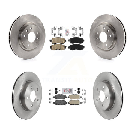 Front Rear Ceramic Pad & Brake Rotor Kit For 2017 Nissan LEAF With Electric Parking K8A-106412