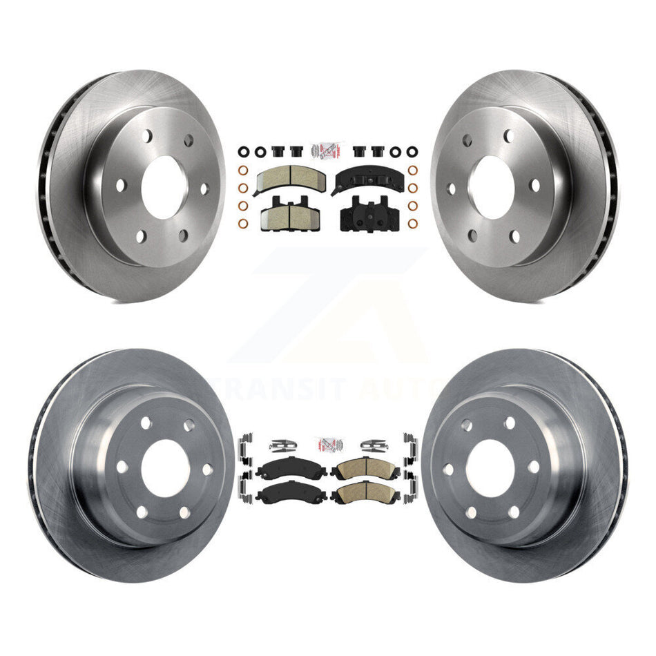 Front Semi-Metallic Rear Ceramic Pad Brake Rotors Kit For 2000 GMC Yukon Drum rear brakes K8A-106423