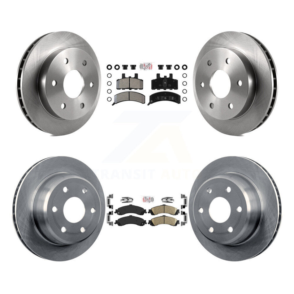Front Semi-Metallic Rear Ceramic Pad Brake Rotors Kit For 2000 GMC Yukon Drum rear brakes K8A-106426