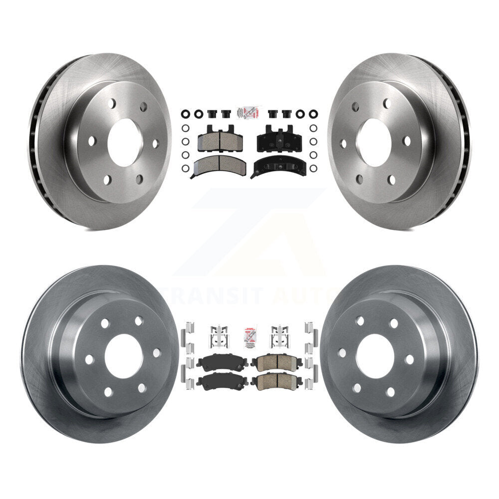 Front Semi-Metallic Rear Ceramic Pad Brake Rotors Kit For 2000 GMC Yukon Drum rear brakes K8A-106427