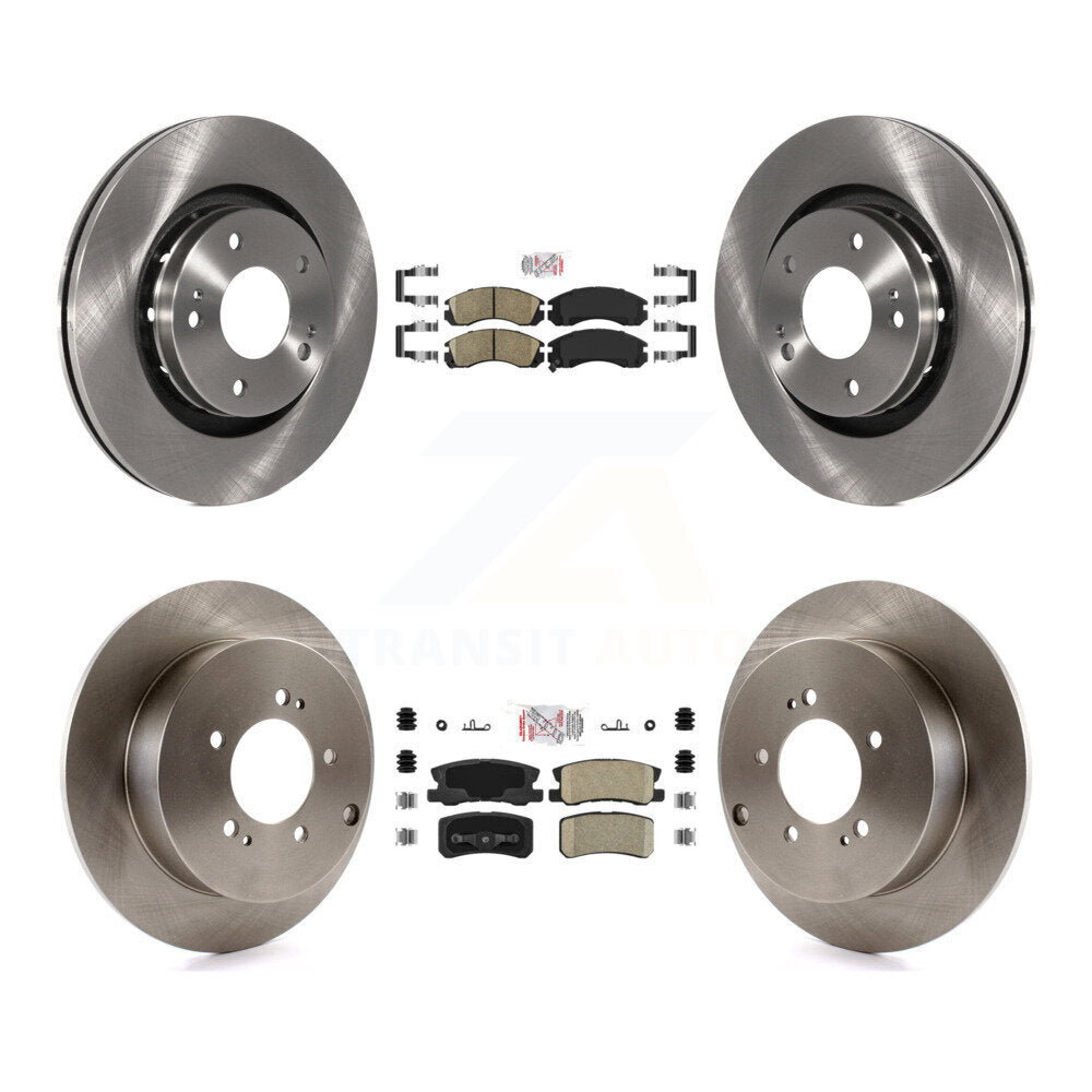 Front Rear Ceramic Pad Disc Brake Rotors Kit For 2009 Mitsubishi Lancer Ralliart To 03 09 K8A-106441