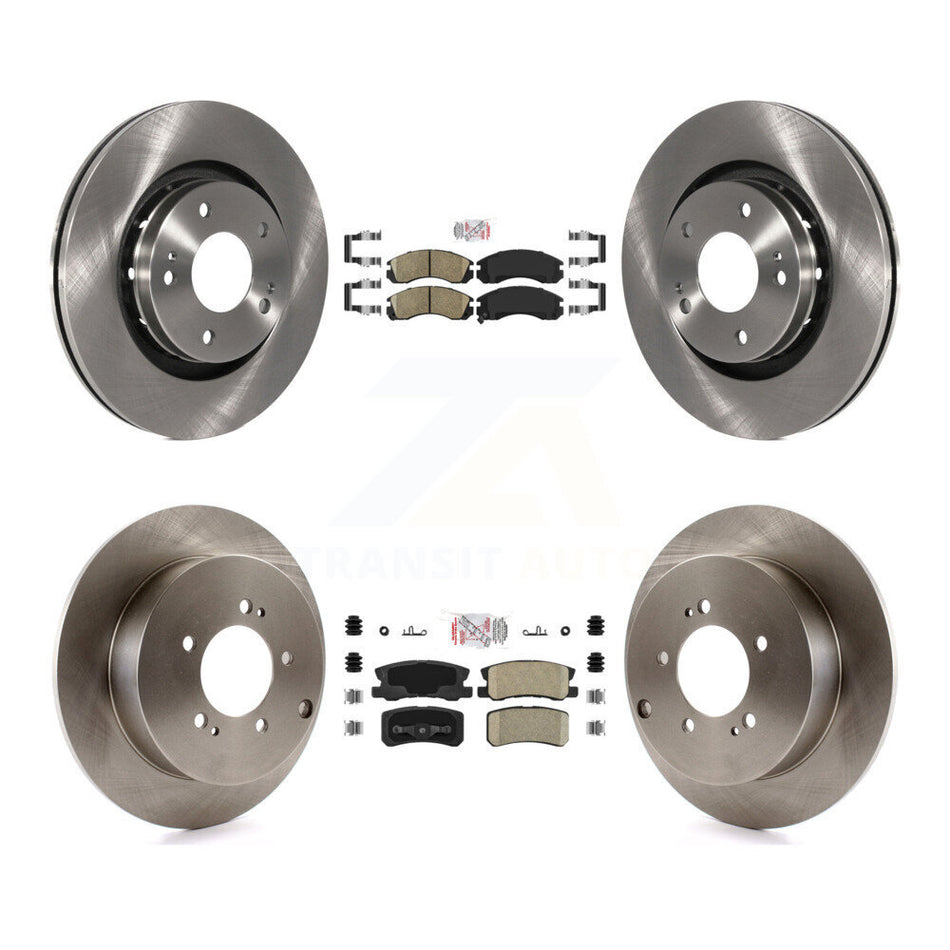 Front Rear Ceramic Pad Disc Brake Rotors Kit For 2009 Mitsubishi Lancer Ralliart To 03 09 K8A-106441