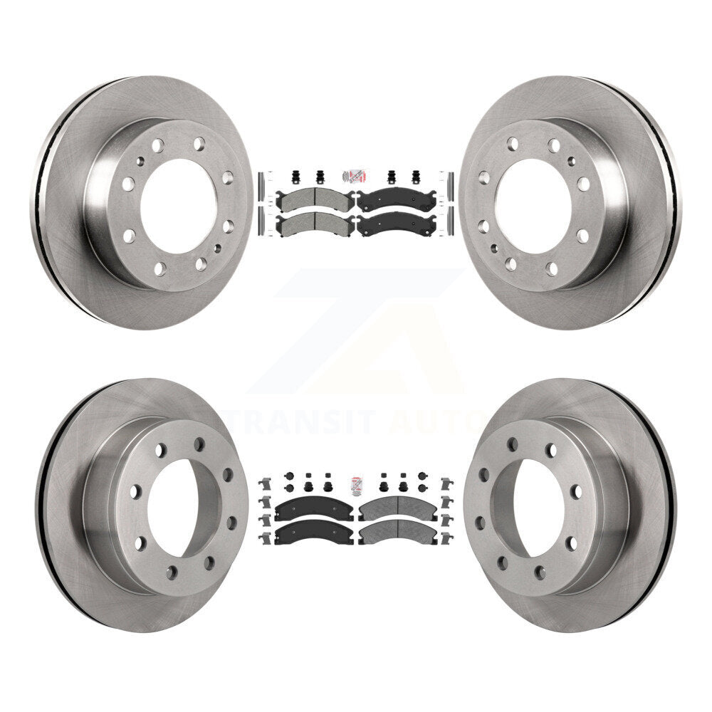 Front Rear Semi-Metallic Pads And Disc Brake Rotors Kit For Chevrolet Express 4500 K8A-106443