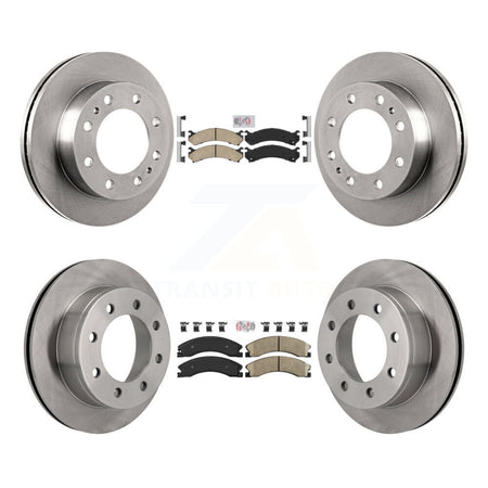 Front Rear Ceramic Pad & Brake Rotors Kit For Chevrolet Express 4500 3.20" Overall Height K8A-106445