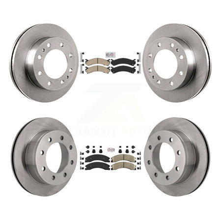 Front Rear Ceramic Pad & Brake Rotors Kit For Chevrolet Express 4500 3.20" Overall Height K8A-106447