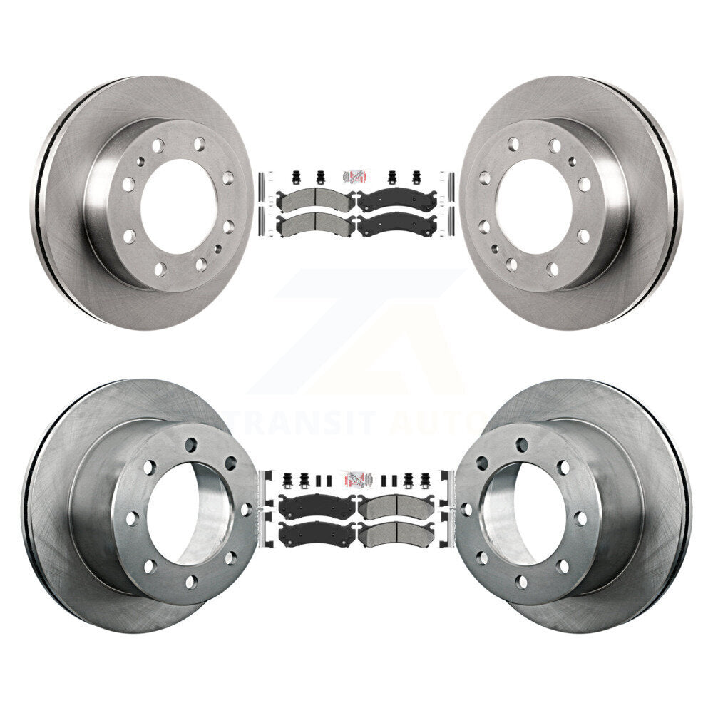 Front Rear Semi-Metallic Pads And Disc Brake Rotors Kit For GMC Sierra 3500 Classic K8A-106449