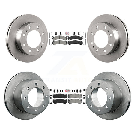 Front Rear Semi-Metallic Pads And Disc Brake Rotors Kit For GMC Sierra 3500 Classic K8A-106449
