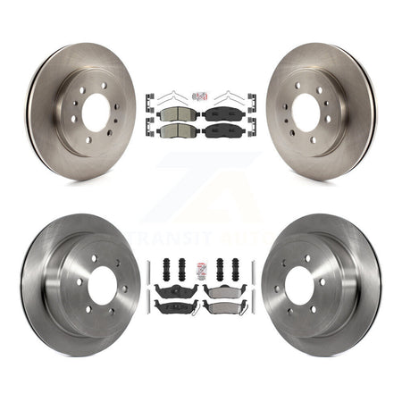 Front Rear Semi-Metallic Pad & Disc Brake Rotor Kit For 2009 Ford F-150 With 6 Lug Wheels K8A-106459
