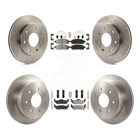 Front Rear Semi-Metallic Pad & Disc Brake Rotor Kit For 2009 Ford F-150 With 7 Lug Wheels K8A-106461