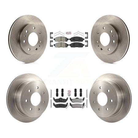Front Rear Semi-Metallic Pad & Disc Brake Rotor Kit For 2009 Ford F-150 With 7 Lug Wheels K8A-106463
