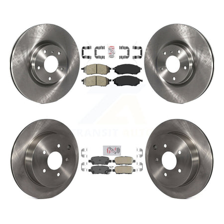 Front Semi-Metallic Rear Ceramic Pad Disc Brake Rotor Kit For Nissan Murano INFINITI QX70 K8A-106464