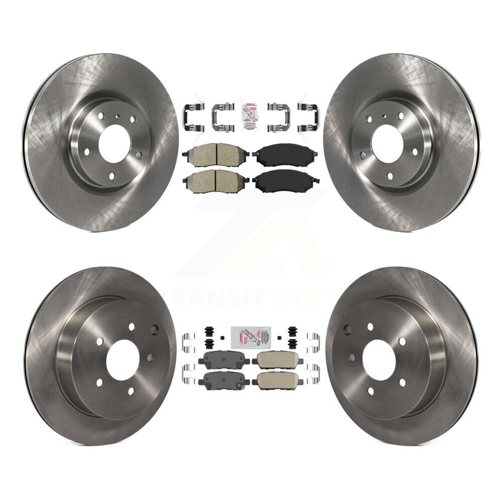Front Semi-Metallic Rear Ceramic Pad Disc Brake Rotor Kit For Nissan Murano INFINITI QX70 K8A-106465