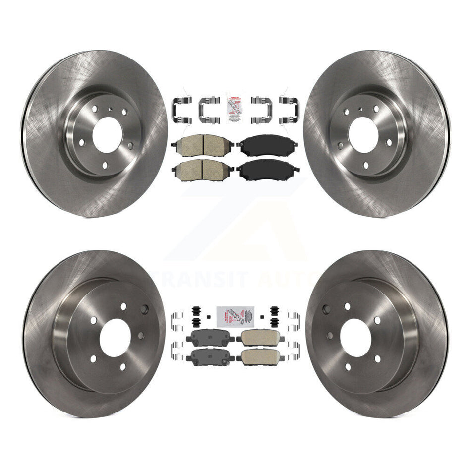 Front Semi-Metallic Rear Ceramic Pad Disc Brake Rotor Kit For Nissan Murano INFINITI QX70 K8A-106465